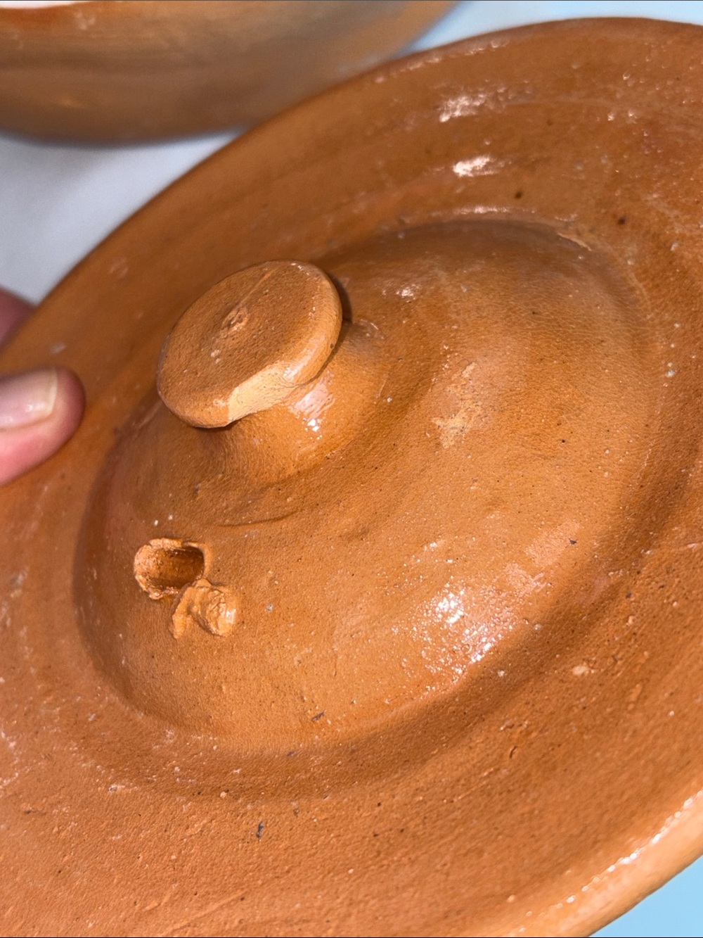 New Hand Painted Mexican Olla de Barro Clay Bean Pot Frijolera 4 Qt With Lid - Picture 8 of 13